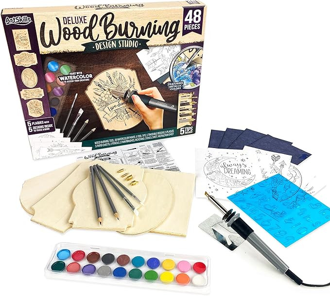 ArtSkills Wood Burning Kit for Beginners - Deluxe Pyrography Wood Engraving Art Kit with Burner P... | Amazon (US)