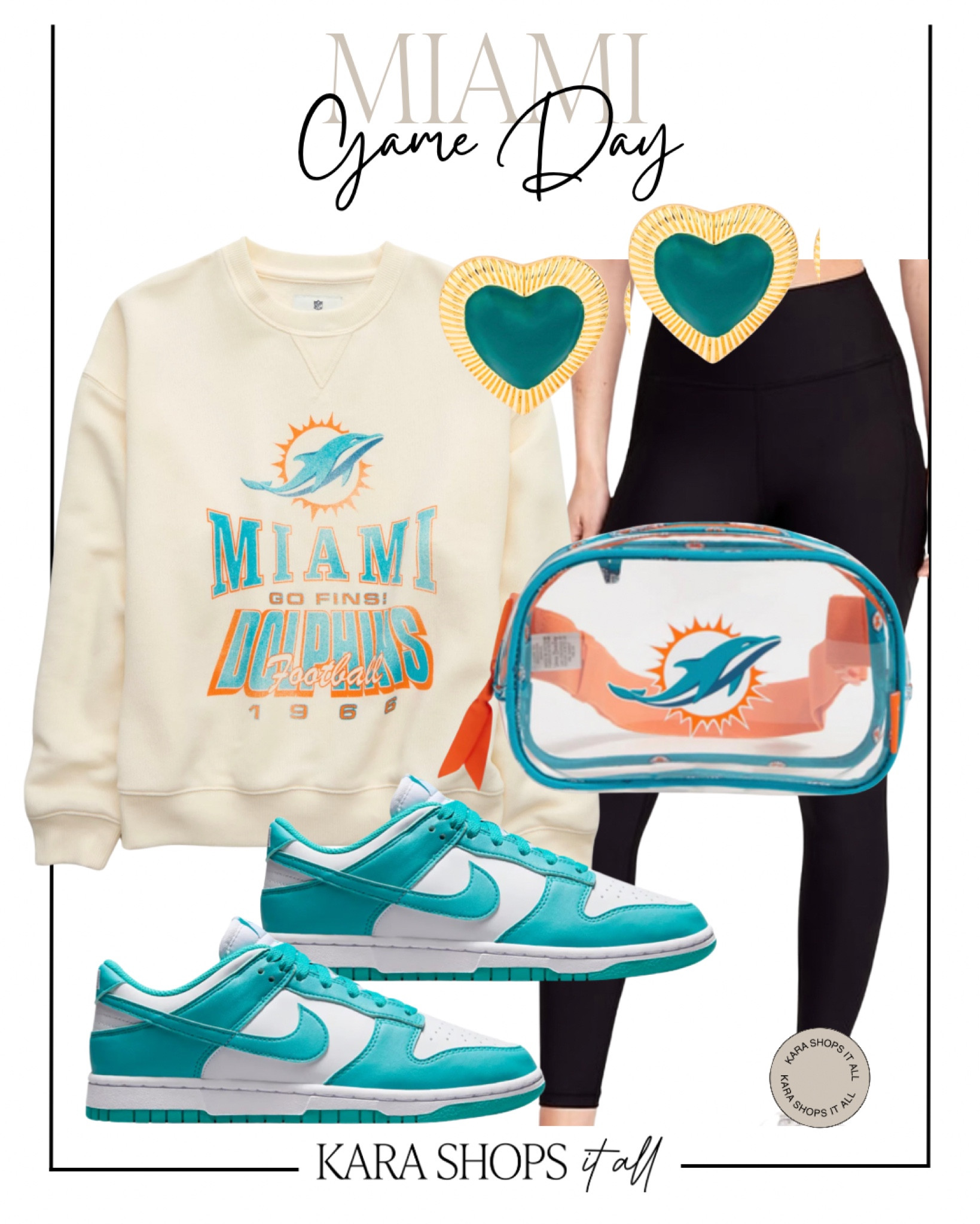 Miami game day outfit! Shop the best outfits from American eagle and Old Navy! Crewneck, earrings, leggings, sneakers, belt bag! 

#LTKSaleAlert #LTKFallSale #LTKStyleTip