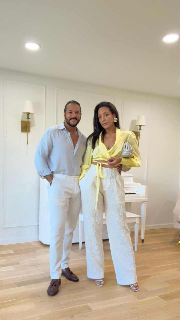 GRWU for dinner. We are happy to start this new video series with you and share our take on looks for couples. 

GRWU para ir cenar. Nos complace comenzar esta nueva serie de videos con ustedes compartiendo nuestra visión sobre looks en parejas.

#GlamDapperStyle #style #fashion #couplestyle #grwmreels 

Rosanna
Blouse @zimmermann 
Pants @ronnykoboofficial 
Shoes @simkhai 

Winston
shoes @brunellocucinelli_brand 
pants @suitsupply 
Shirt @mango