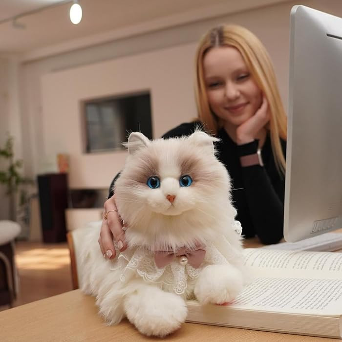 Chongker 24.8" Interactive Robot Cat Plush Stuffed Animal for The Elderly | Amazon (US)