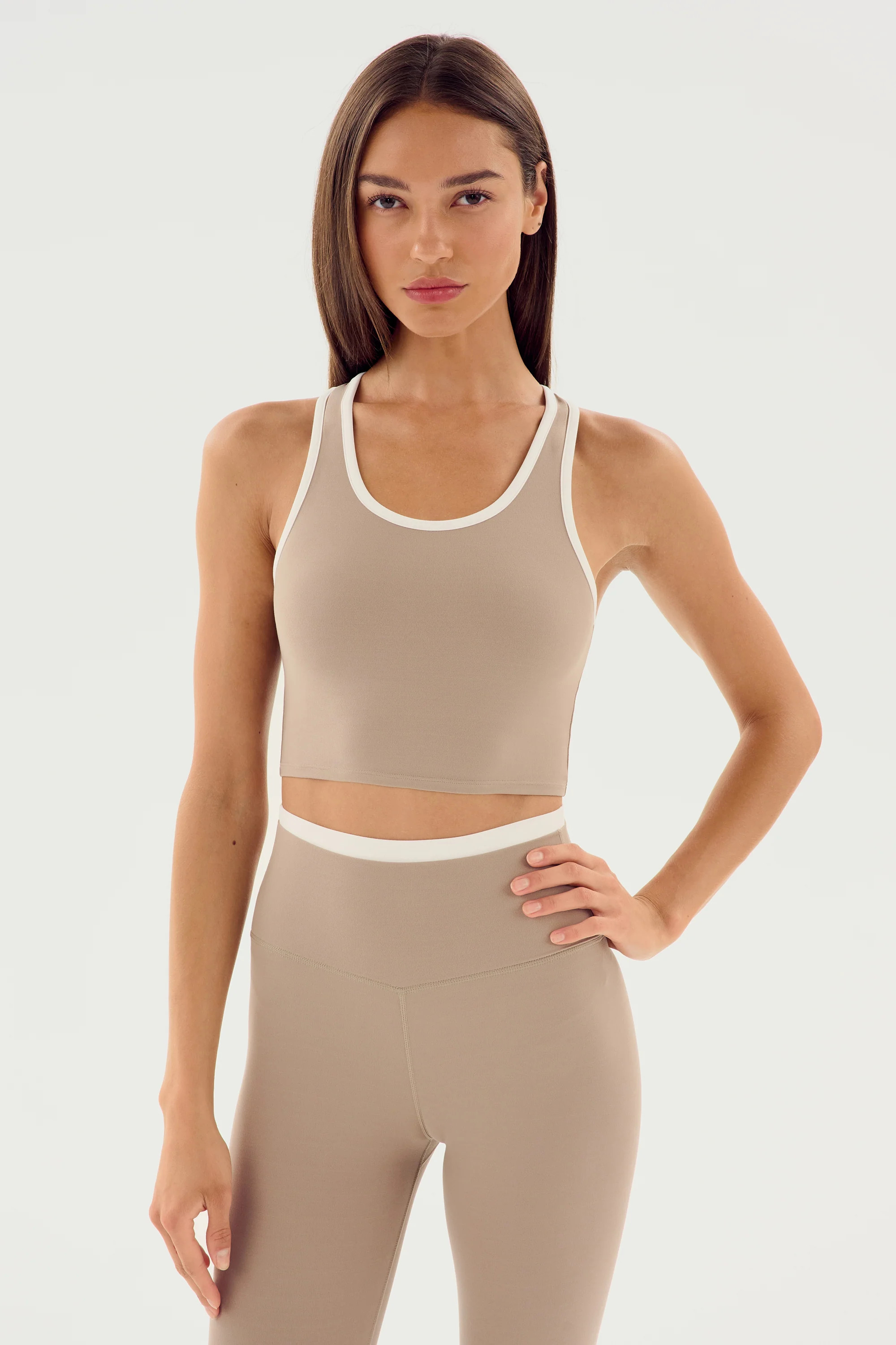 Amber Airweight Bralette - Latte/White | SPLITS59 | Splits59.com