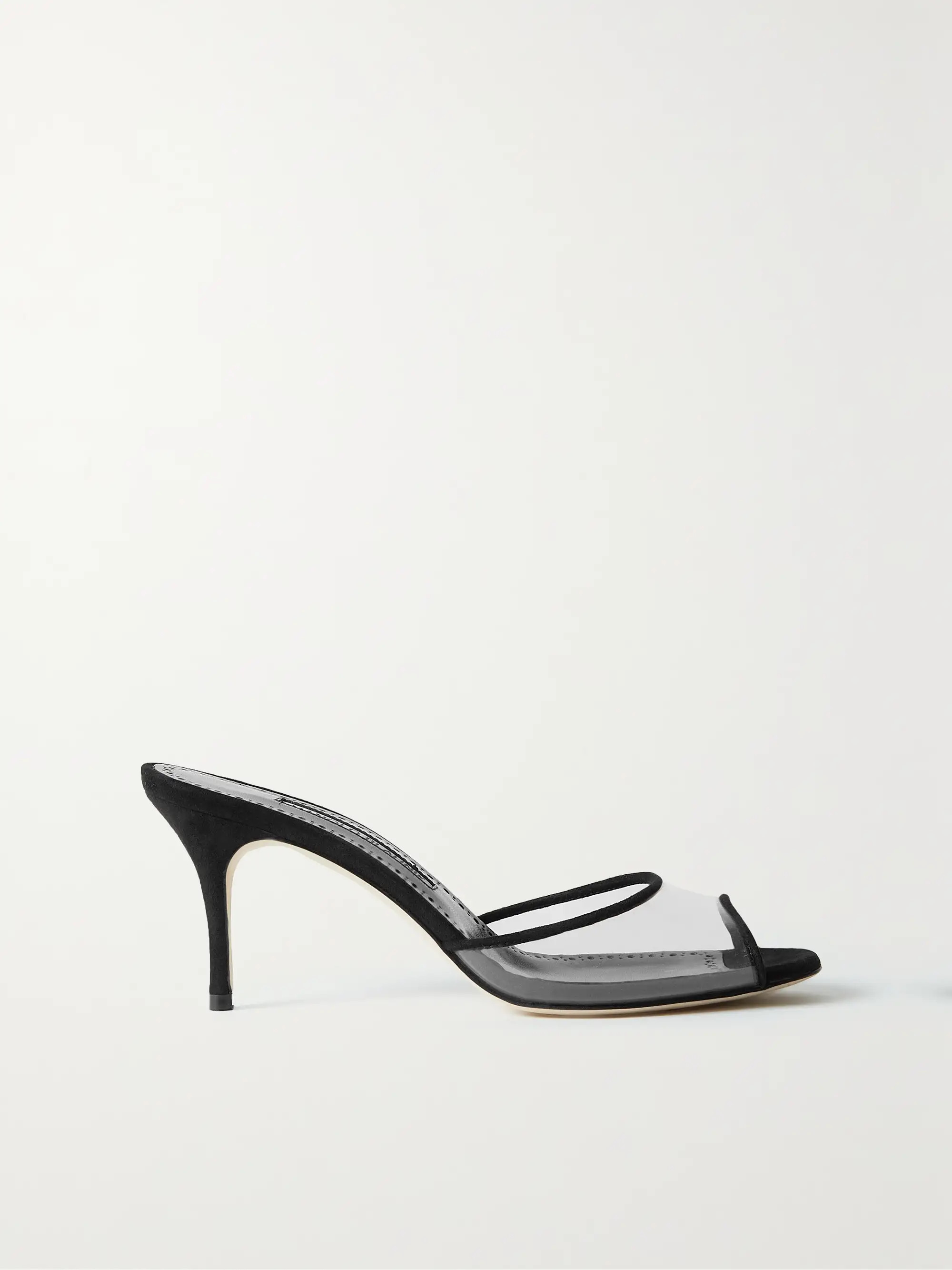 Jadifa suede-trimmed PVC mules | NET-A-PORTER (US)