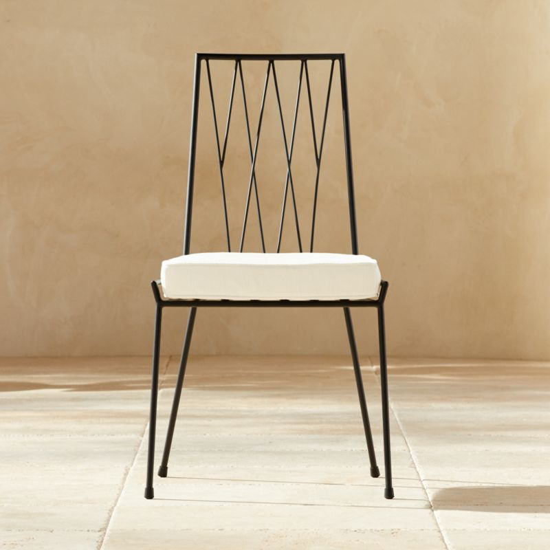 Pavilion Dining Chair with Ivory Sunbrella Cushion Model 6150 Set of 4 by Paul McCobb | CB2 | CB2