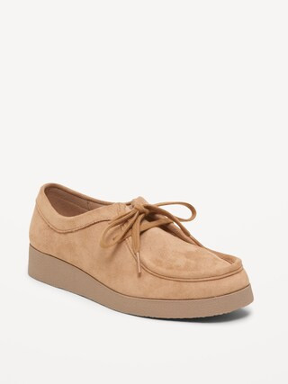 Faux-Suede Derby Boots for Women | Old Navy (US)