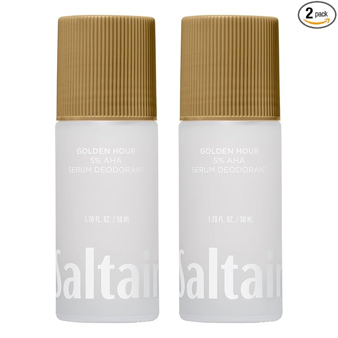 Saltair Serum Deodorant Golden Hour 2 Pack. 5% AHA Formula. Lactic Acid and Mandelic Acid Deodora... | Amazon (US)