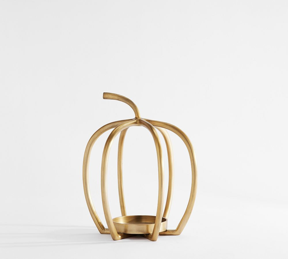 Handcrafted Fallon Pumpkin Candle Holder | Pottery Barn (US)
