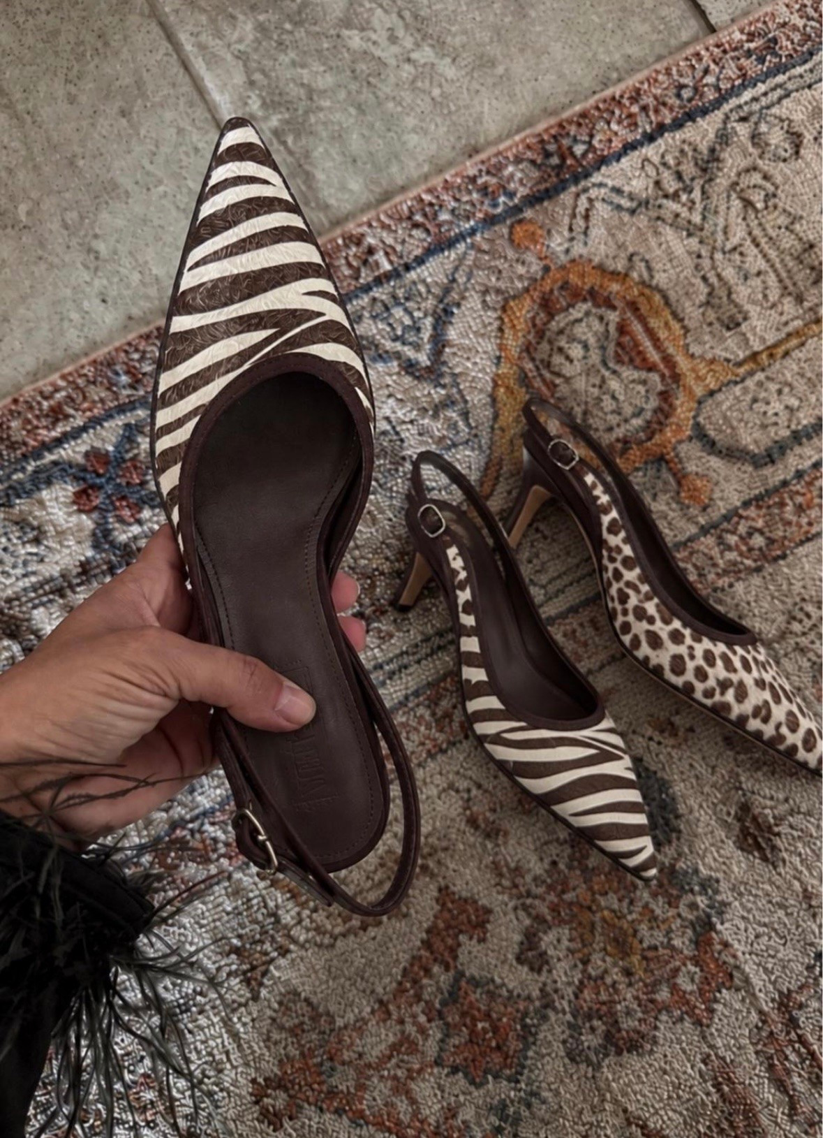 Amazon understood the assignment with these heels! Zebra + leopard. Such a fun statement shoe for fall.

Amazon Prime Day, Amazon heels, animal print heels, zebra heels, leopard heels, slingback heels, statement shoes, fall shoes, Amazon fashion, date night shoes, fall fashion, JulieFranks