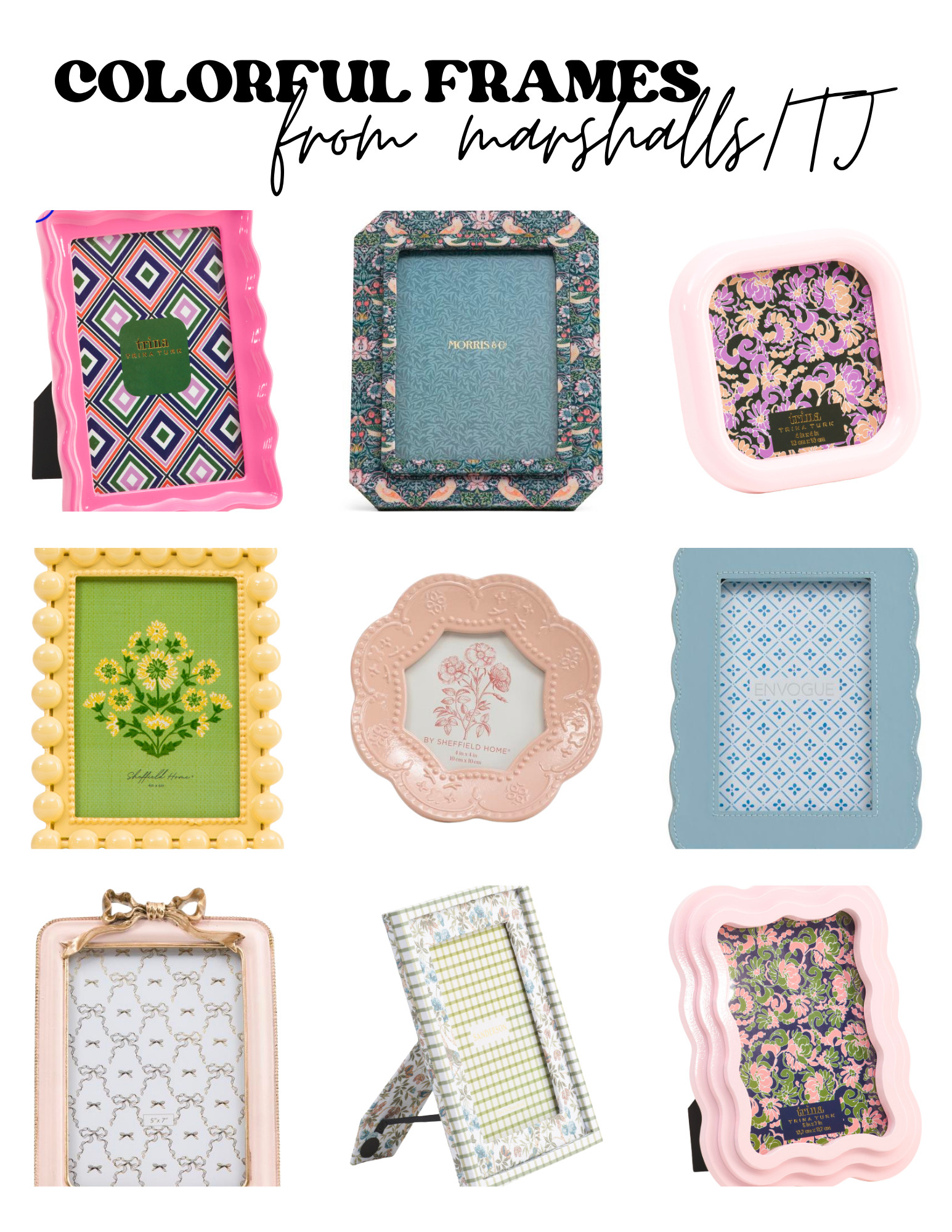colorful frames from marshalls/tjmaxx 

 #LTKHome