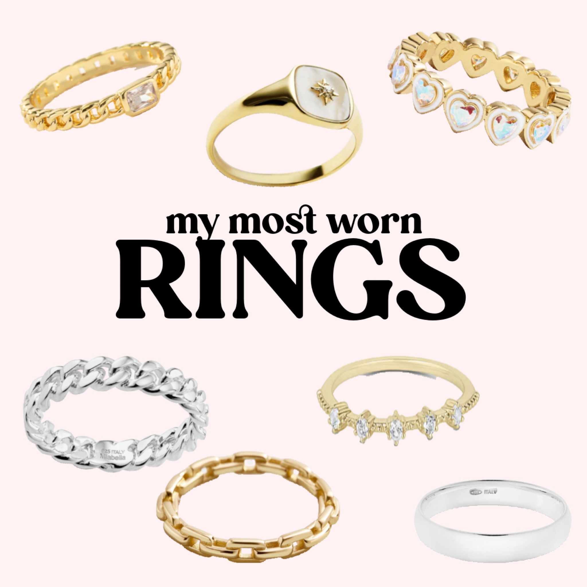 Ask and you shall recieve! I’ve had SO many questions about where my rings are from - so here are most of the everyday rings that I wear often!  None of these have turned my finger green/changed colors - they are good quality! The silver ones are cute and from Amazon (pretty affordable!) 


#LTKFindsUnder100 #LTKFindsUnder50 #LTKStyleTip