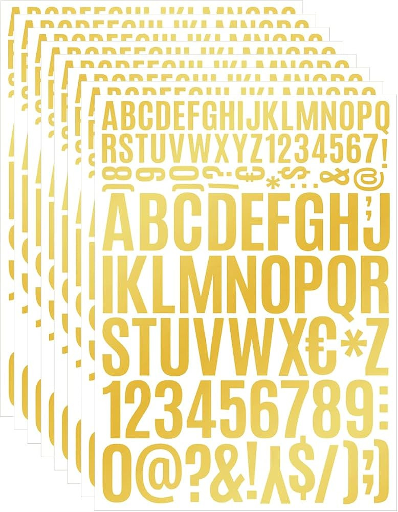 Letter Stickers, 8 Sheets Self Adhesive Uppercase Letters Stickers for DIY Crafts, Greeting Cards... | Amazon (CA)