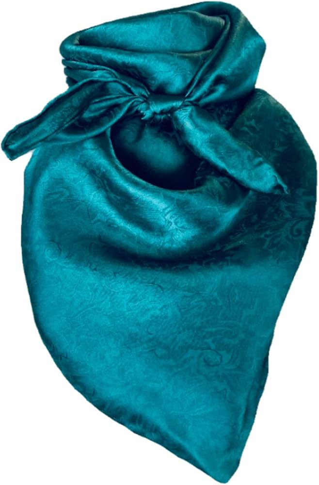 Wyoming Traders Jacquard Cowboy Wild Rag 100% Silk Scarf Bandana L 34.5" and XL 42" | Amazon (US)