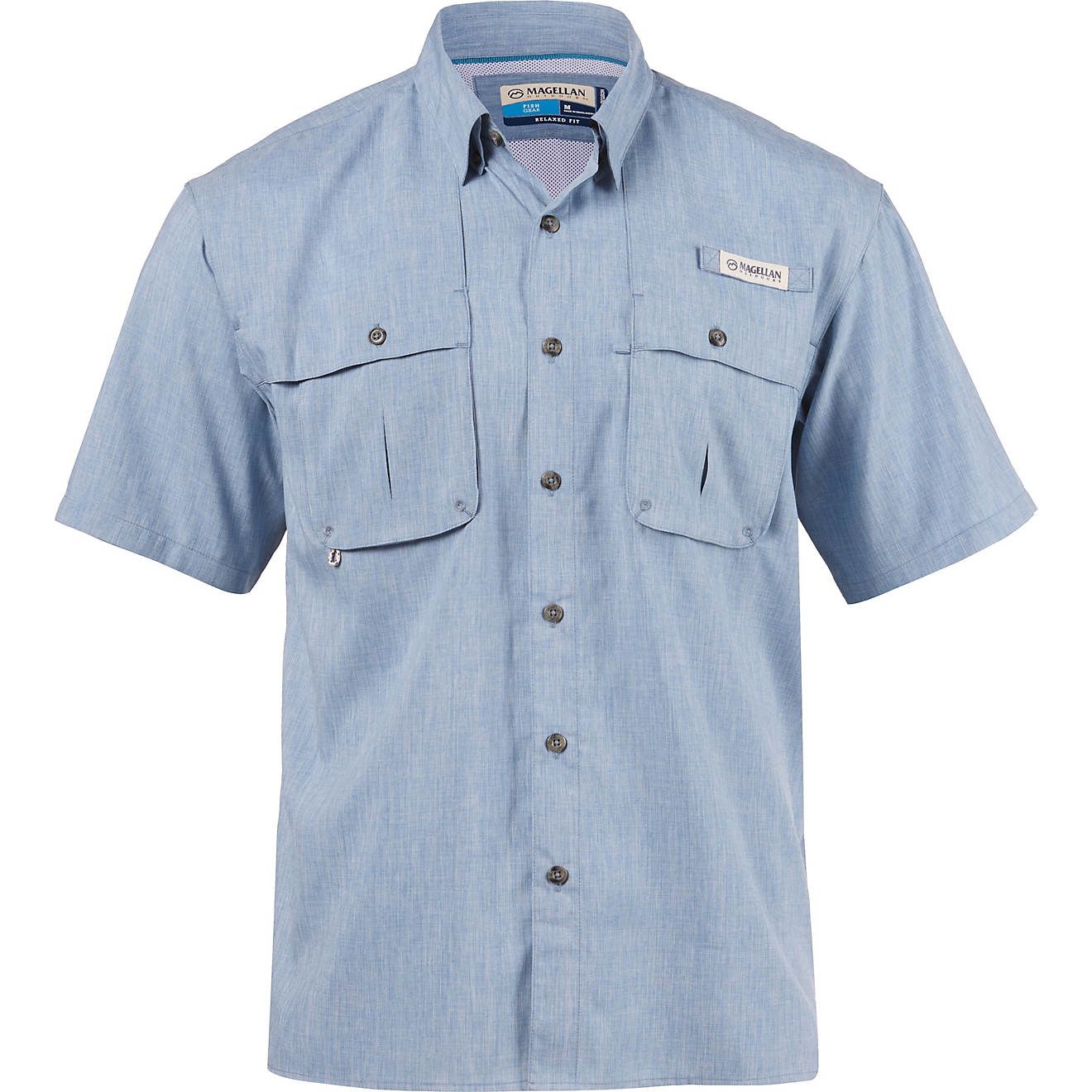 Magellan Outdoors Men's Aransas Pass Heather Short Sleeve Fishing Shirt | Academy | Academy Sports + Outdoors