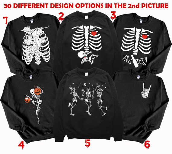 Halloween Dancing Skeleton Sweatshirt, Skeleton Shirt, Skeleton Maternity Shirt, Pregnancy Sweats... | Etsy (US)