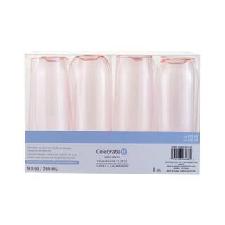 9oz. Pink Plastic Stemless Champagne Flutes by Celebrate It™, 8ct. | Michaels | Michaels Stores