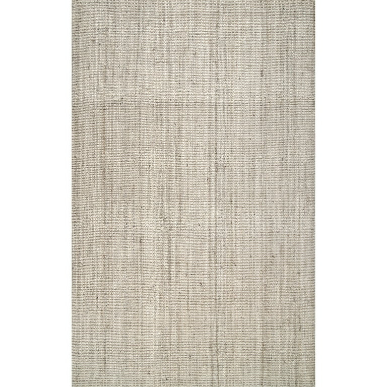 nuLOOM Ashli Handwoven Solid Jute Area Rug, 7' 6" x 9' 6", Off White | Walmart (US)