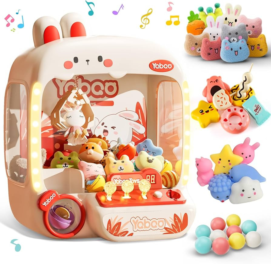 64 PCS Large Claw Machine for Kids Bunny, Vending Machine Toys with Sound Lights, Birthday Party ... | Amazon (US)