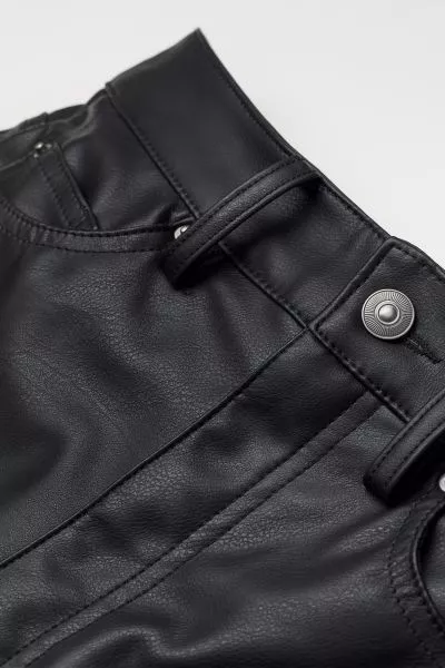 Wide faux leather trousers curated on LTK