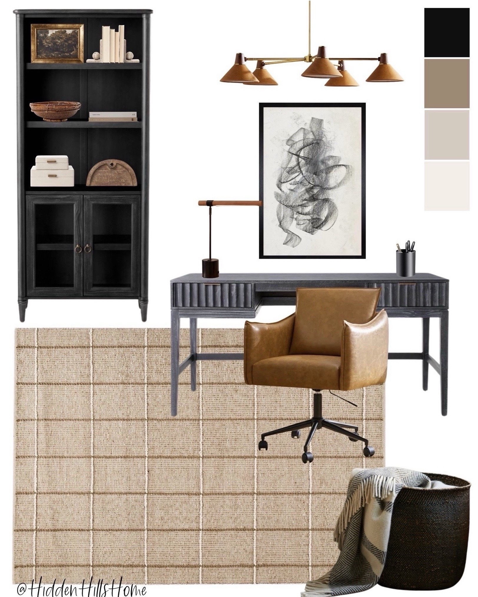 Home office decor mood board, home office design, desk, office chair, office inspiration, home decor ideas, masculine home office ideas #homeoffice

#LTKHome #LTKSaleAlert