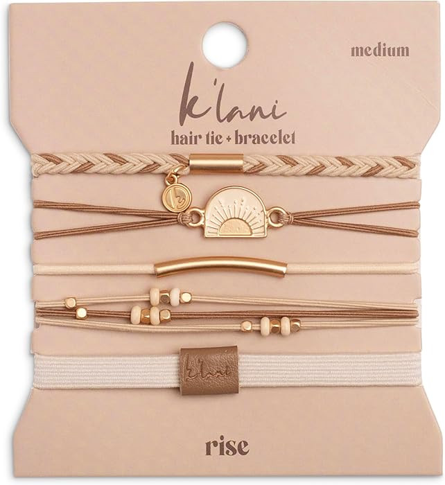 K'lani Hair Tie Bracelets for Women - Elastic Hair Bands That Double as Stylish Jewelry - Rise - ... | Amazon (US)