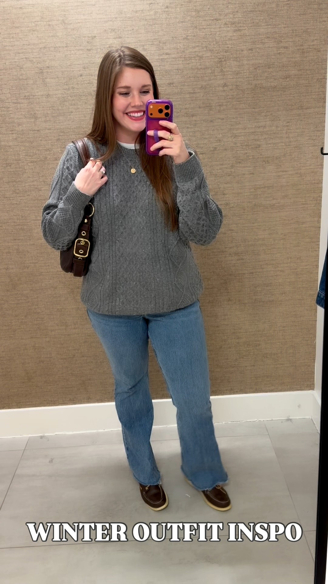 Layered this mens sweater over a white tee and wore my bootcut jeans and leather loafers! Purse is my mom's old coach bag that I love!
..........................
Vintage coach bag bootcut jeans gray sweater cable knit sweater cable knit oversized sweater mens sweater boyfriend sweater Walmart fashion Walmart finds brown loafers leather loafers Abercrombie jeans size 14 jeans size 14 outfit idea white tee layered outfit layered sweater sperrys loafers brown leather bag shoulder bag vintage bag vintage purse coach bag coach purse gold jewelry gold necklace mirror selfie outfit idea winter outfit travel look airport look airpot outfit Walmart dupe 

#LTKMidsize #LTKWorkwear #LTKFindsUnder50 #LTKFindsUnder100 #LTKFindsUnder50 #LTKMidsize