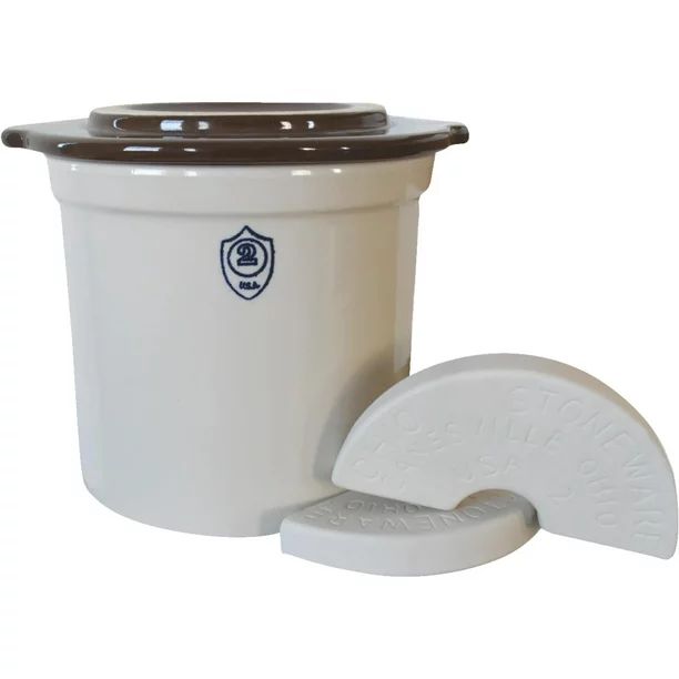 CROCK SET2GL 3PC BRN/WHT | Walmart (US)