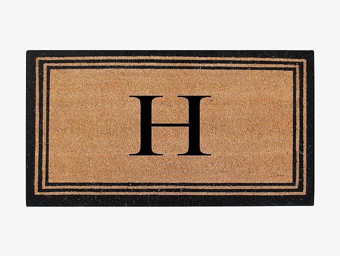 A1HC Natural Coir Monogrammed Door Mat For Front Door, Anti-Shed Treated Durable Doormat for Entr... | Amazon (US)