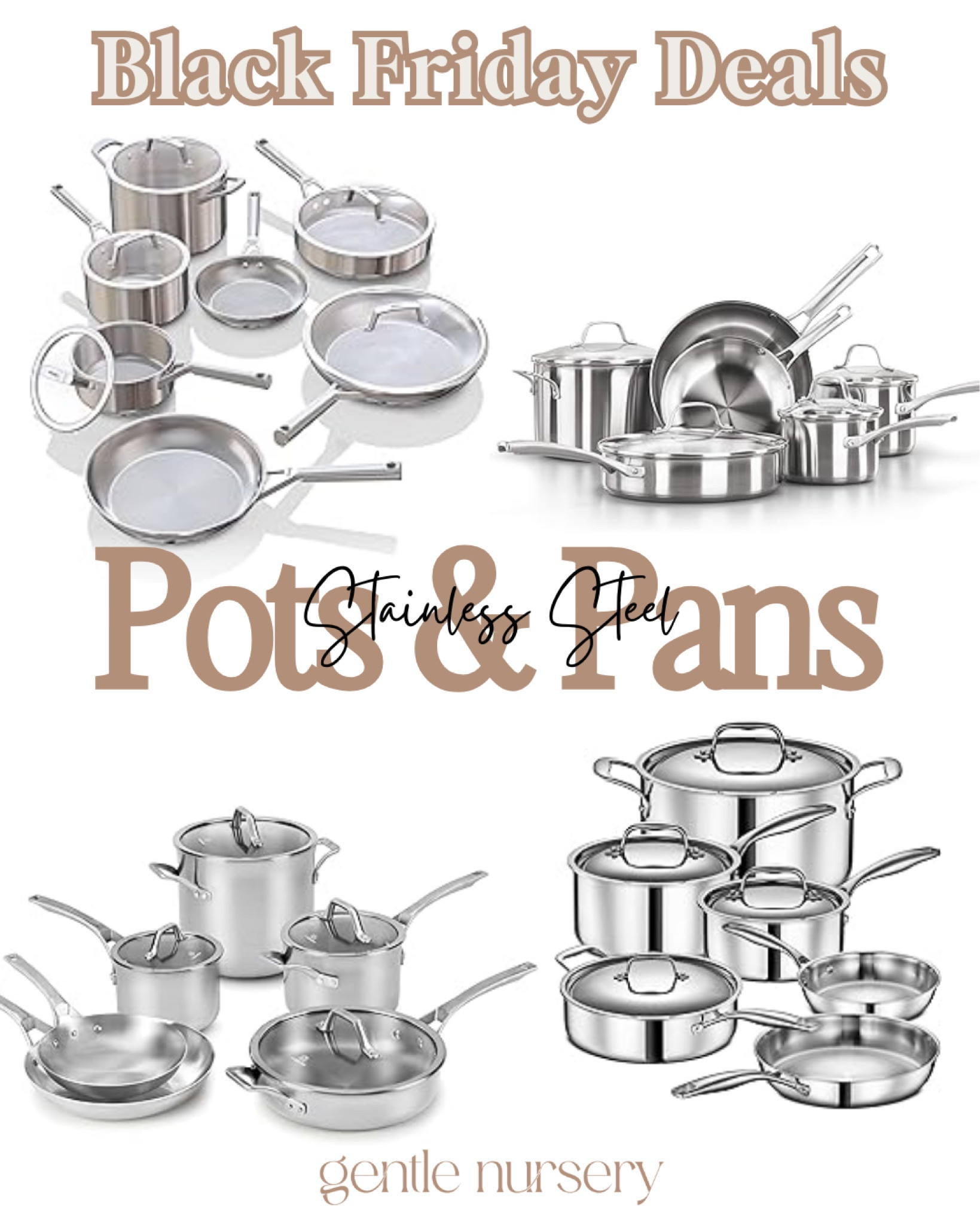 Stainless steel pots & pans sets are on sale for Black Friday!

#LTKHome #LTKCyberWeek #LTKGiftGuide