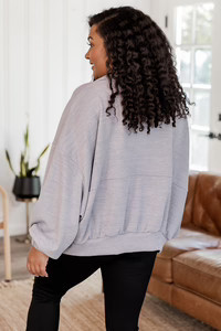 Let Me Ask You Grey Quarter Zip Pullover | Pink Lily