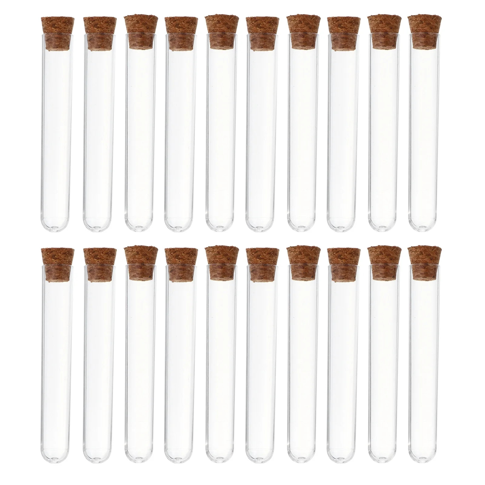 Hemoton 35Pcs Test Tubes Plastic Tubes with Corks Transparent Test Tubes Lab Supplies | Walmart (US)