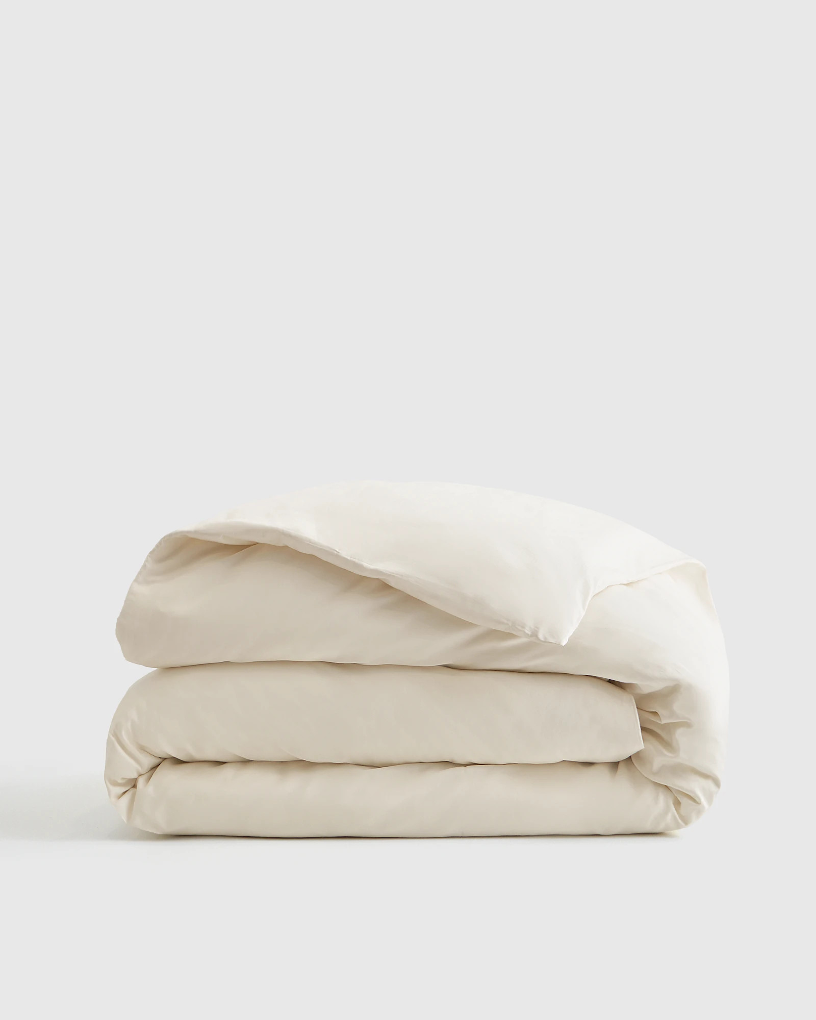 Luxury Organic Sateen Duvet Cover in Ivory | Quince