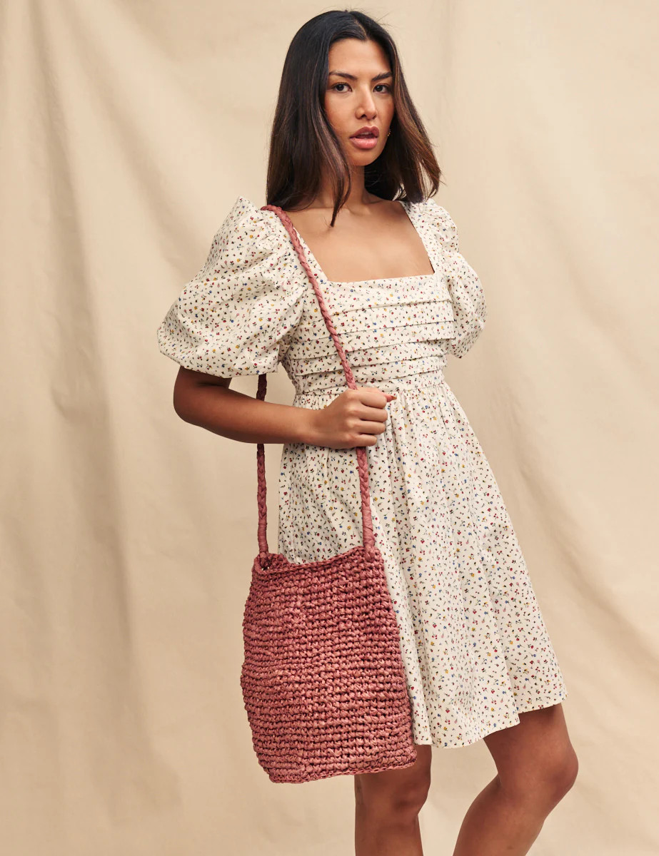 Terracotta Raffia Bucket Bag | Nobody's Child