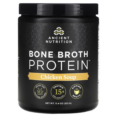 Ancient Nutrition, Bone Broth Protein™, Chicken Soup, 11.4 oz (323 g) | iHerb