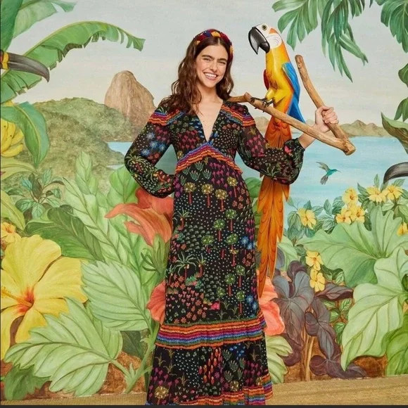 Farm Rio Floral Maxi Dress | Poshmark