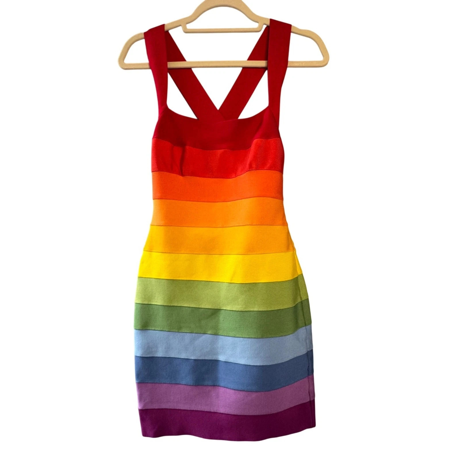 HERVE LEGER Rainbow Pride Bandage Dress Womens M NWT Bodycon Limited Edition NEW | eBay | eBay US
