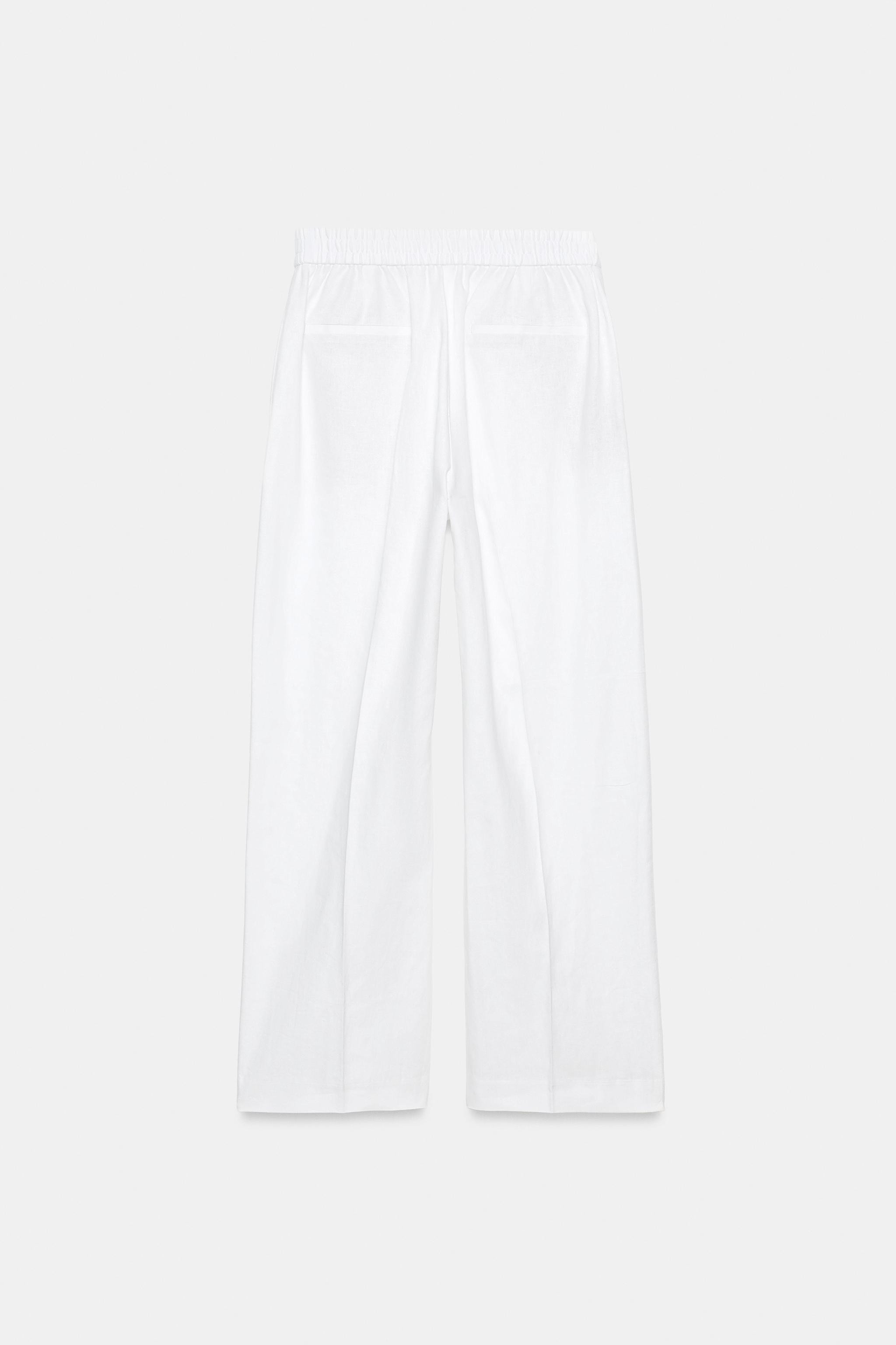 ZW COLLECTION 100% LINEN PLEATED PANTS | Zara US
