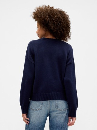 Relaxed Cotton Crewneck Sweater | Gap Factory