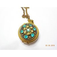 Vintage Hinged Pocket-Watch Style Locket | 9358 Pendant Necklace | Etsy (US)