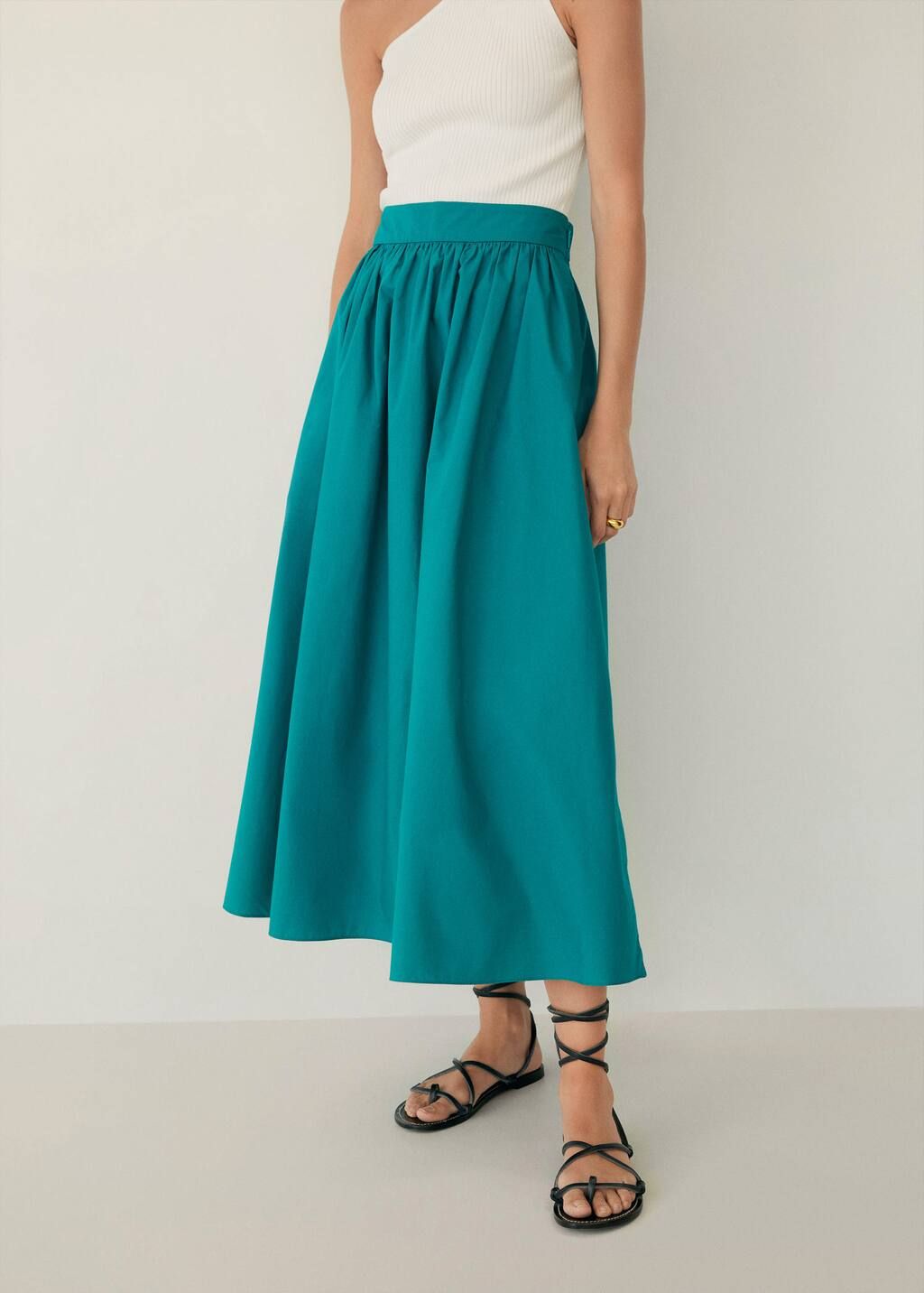 Flared long skirt | MANGO (US)