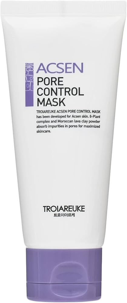 TROIAREUKE ACSEN Pore Control Mask 6.76 fl. oz., Deep Cleansing Clay Mask for Face | Exfoliating,... | Amazon (US)