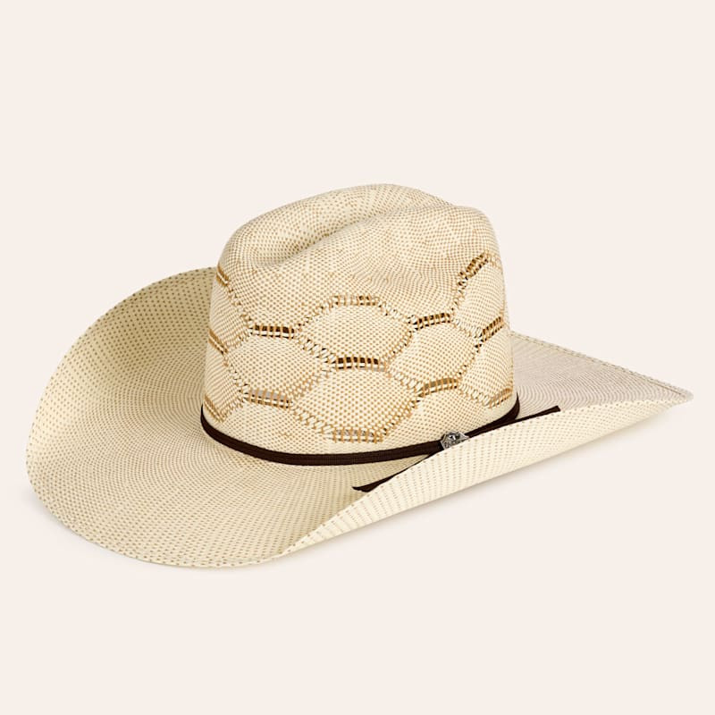 Cavender's Natural Two Tone Honeycomb Straw Cowboy Hat | Cavender's