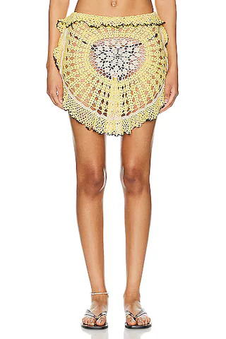 Diotima Scallop Skirt in Butter & Natural | FWRD | FWRD 