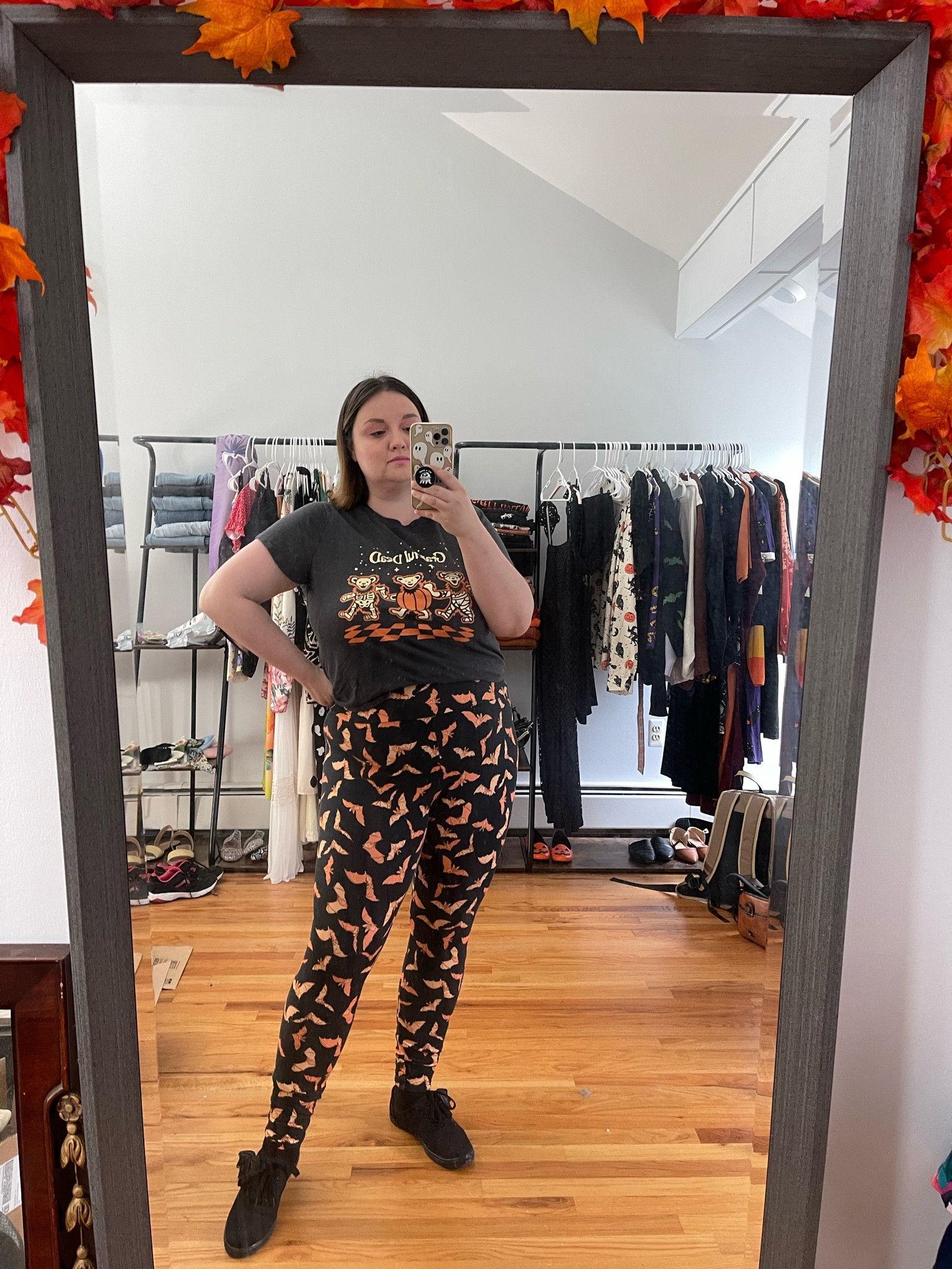 Linking my airport look today! Sweatshirt and backpack not seen in this particular photo. 

Use my code LYNZIJUDISH for 20% off the backpack or leggings. 

Plus size fashion, plus size style, curves, size 16 influencer, Halloween outfit, Grateful Dead shirt, spooky season, aold navy finds, Amazon finds, Amazon favorites, Amazon Halloween, Amazon fashion, bat leggings, bat shoes, black tennis shoes, black rose earrings 

#LTKunder50 #LTKcurves #LTKHalloween