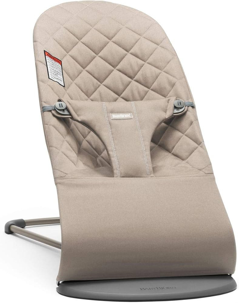 BabyBjörn Bouncer Bliss, Sand Gray, Woven, Classic Quilt | 2-in-1 Adjustable Baby Bouncer Seat a... | Amazon (US)