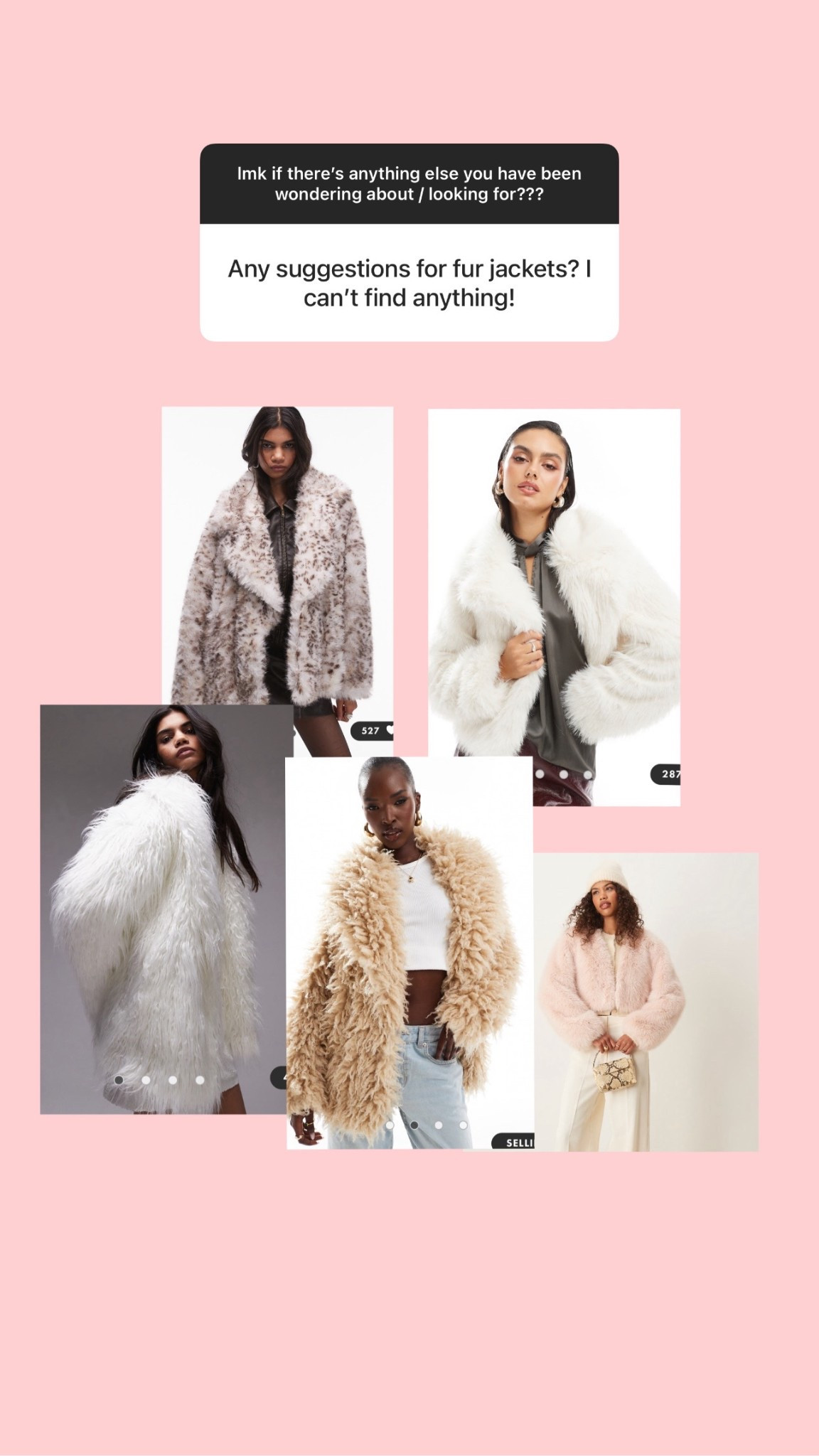 faux fur jacket recommendations!!! (Most of mine come from asos or boohoo - they always look so luxe & the quality is amazing) 🤍🤍🤍