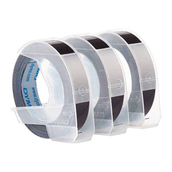 Dymo Embossing Tape Refills Black Pkg/3 | The Container Store