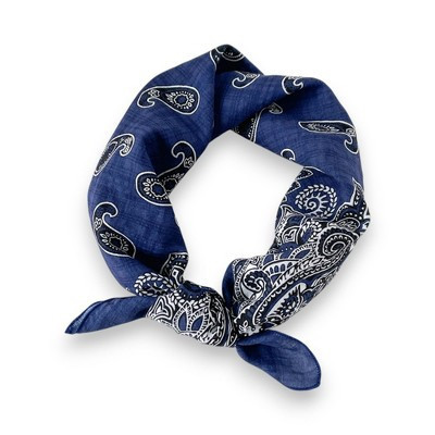 Anna-Kaci Cotton Paisley Print Bandana Scarf Square Neck Head Wrap - 22.8IN×22.8IN, Blue | Target