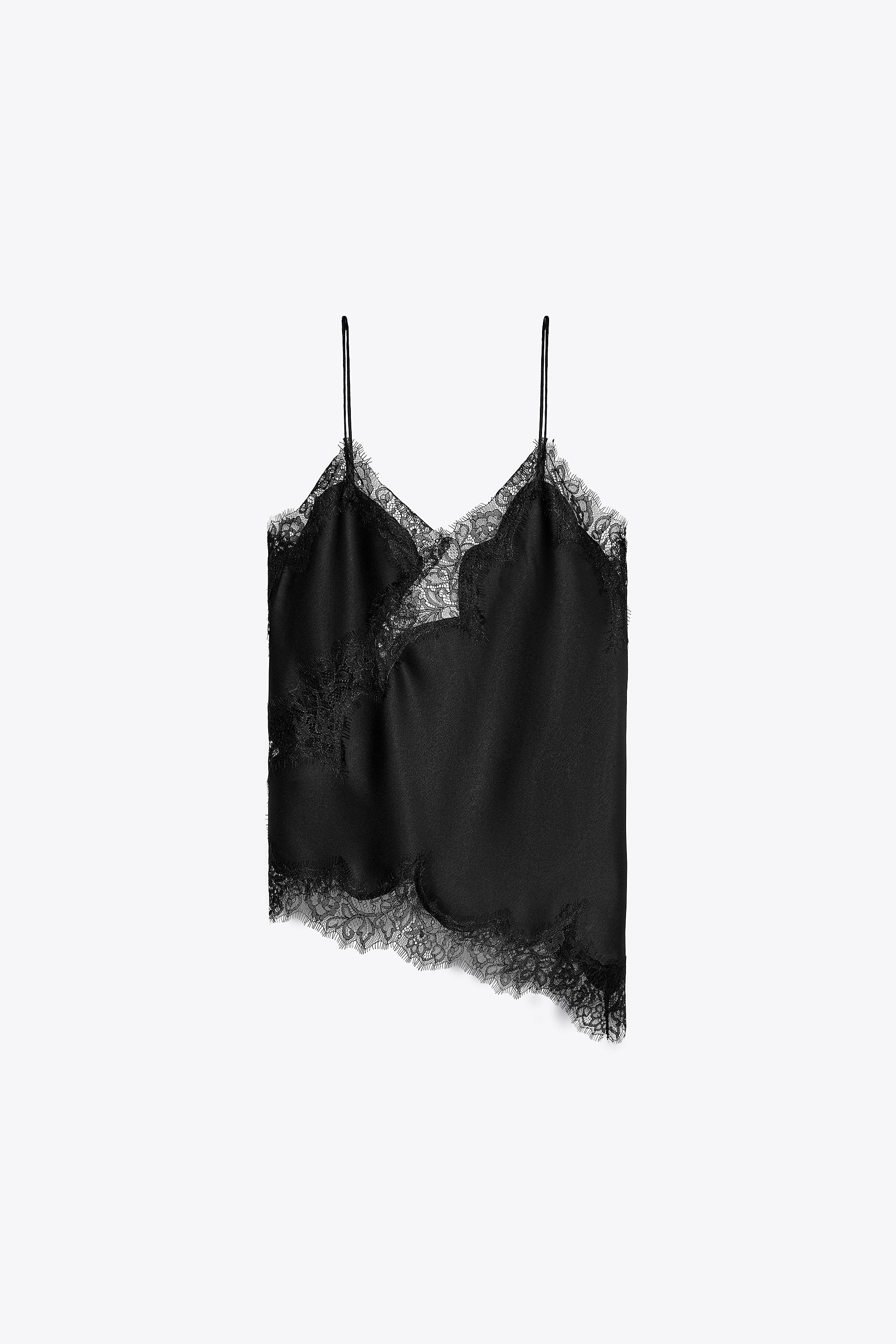 ZW COLLECTION LACE CAMISOLE TOP | Zara AU