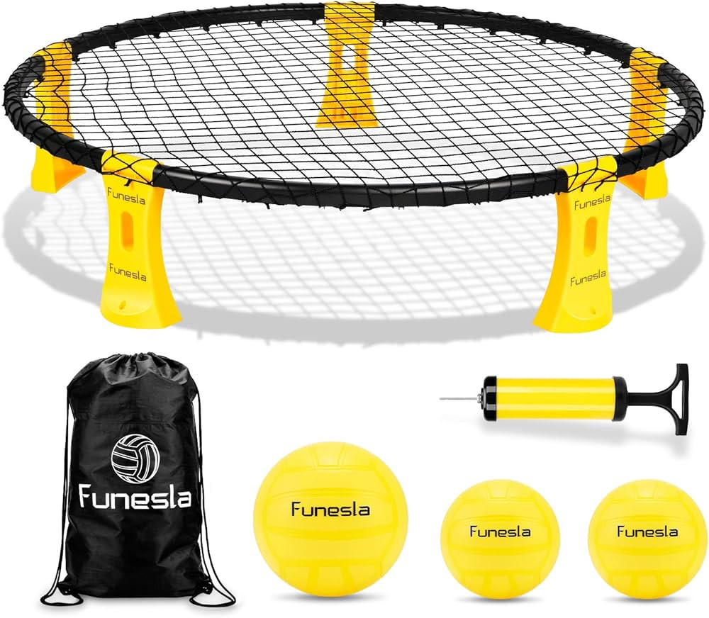 Funeslaball Roundnet Game Set Standard 3 Balls Kit - Upgraded Strike Ball Playing Net Game for Th... | Amazon (US)