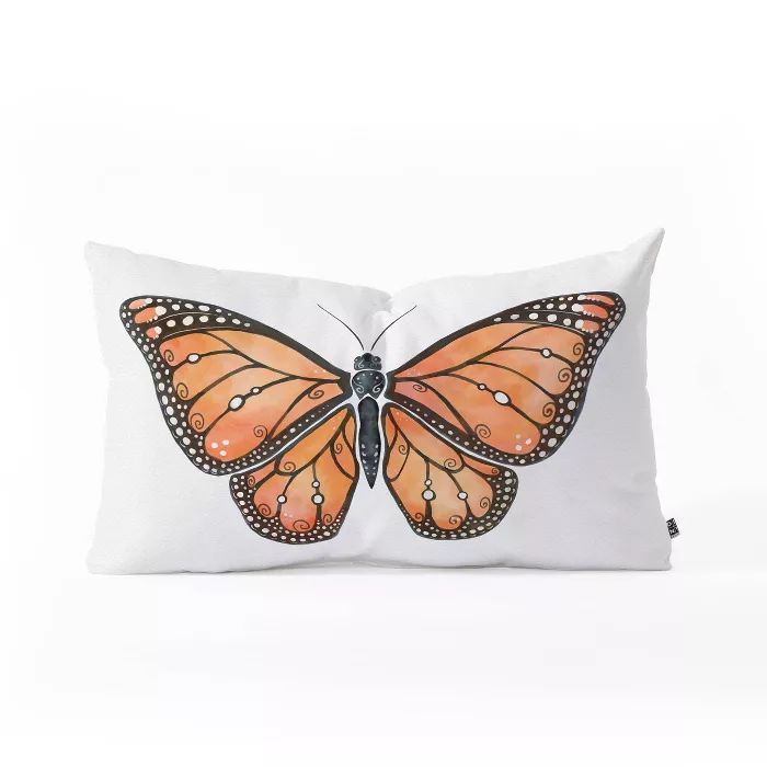 23"x14" Avenie Monarch Butterfly Lumbar Throw Pillow - Deny Designs | Target