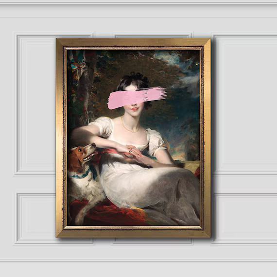 Lady Maria Brush Stroke Printaltered Vintage | Etsy | Etsy (US)